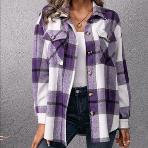 PLAID SHIRT JACKET